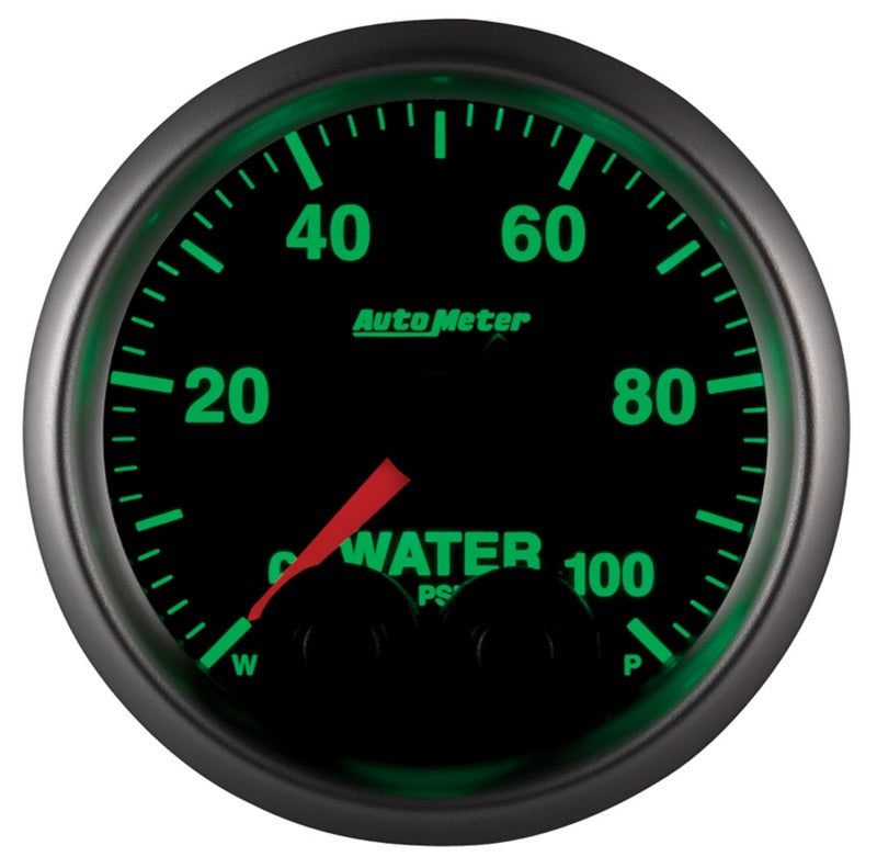 AutoMeter Gauge Water Press 2-1/16in. 100PSI Stepper Motor W/Peak & Warn Elite 5668