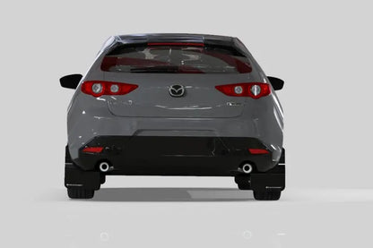 Rally Armor 19-22 Mazda3 GT Sport Hatch White UR Mud Flap w/ Black Logo Rally Armor