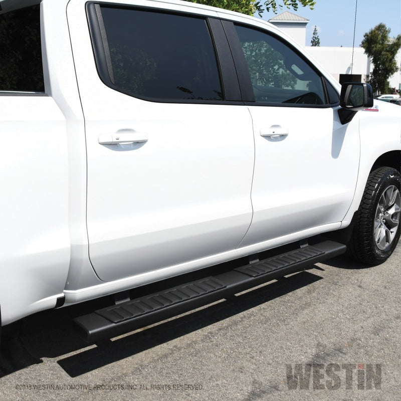 Westin 2019 Chevrolet Silverado/Sierra 1500 Crew Cab R7 Nerf Step Bars - Black - eliteracefab.com