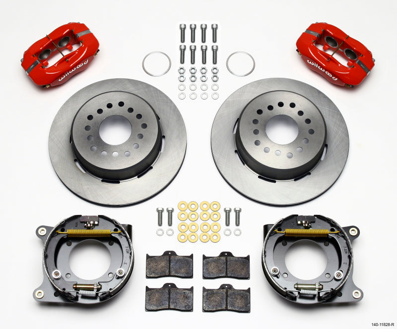 Wilwood Forged Dynalite P/S Park Brake Kit Red Impala 59-64 / Corvette 57-62 Wilwood