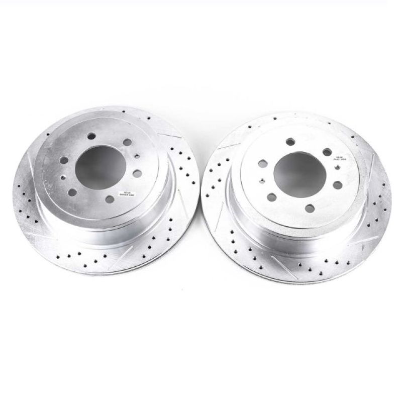 Power Stop 04-11 Ford F-150 Rear Evolution Drilled & Slotted Rotors - Pair PowerStop