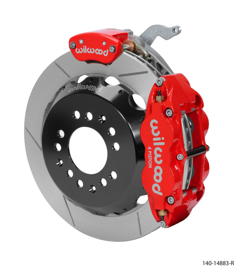 Wilwood Narrow Superlite 4R-MC4 Red Rear Kit 12.88in Slotted Rotor 88-96 Chevy Corvette C4 Wilwood