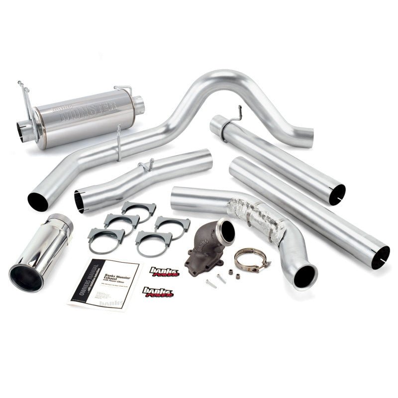 Banks Power 99 Ford 7.3L Cat Monster Exhaust w/ Power Elbow - SS Single Exhaust w/ Chrome Tip