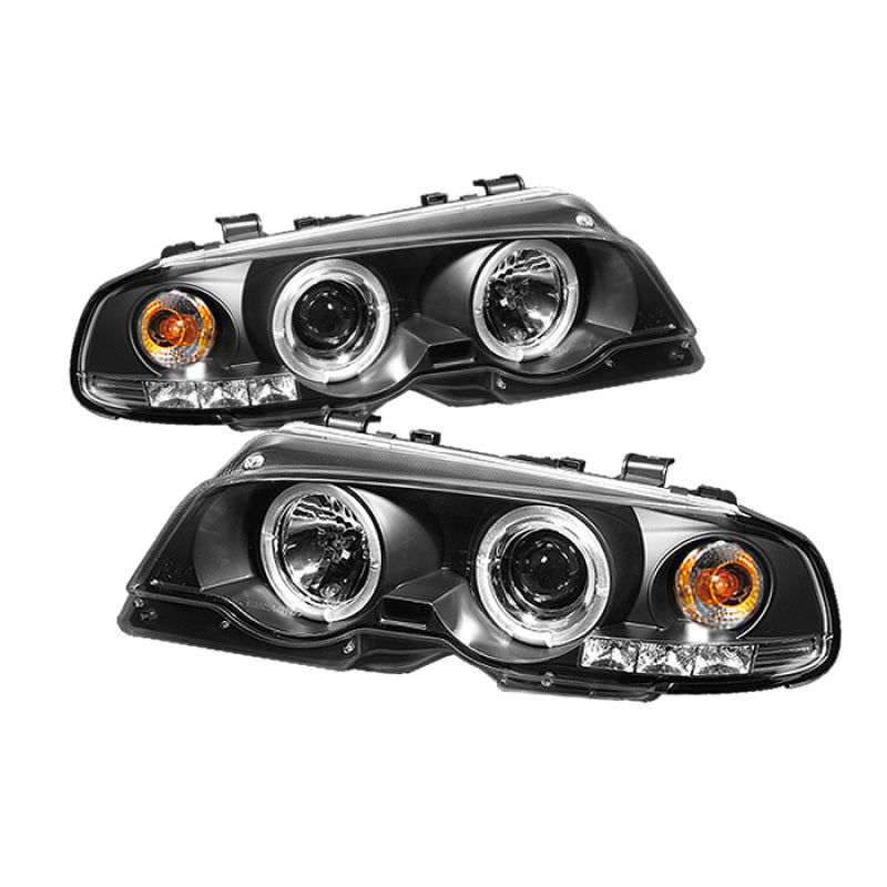 Spyder BMW E46 3-Series 00-03 2DR 1PC Projector Headlights LED Halo LED Blk PRO-YD-BMWE46-2D-HL-BK - eliteracefab.com