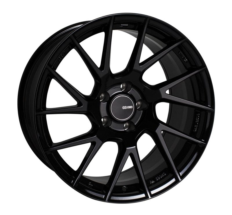 Enkei TM7 18x8.0 5x114.3 45mm Offset 72.60 Bore Gloss Black Wheel - eliteracefab.com