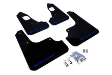 Load image into Gallery viewer, Rally Armor UR Mudflaps Urethane - Mitsubishi Evo X 2008-2015 - Black/Blue - eliteracefab.com