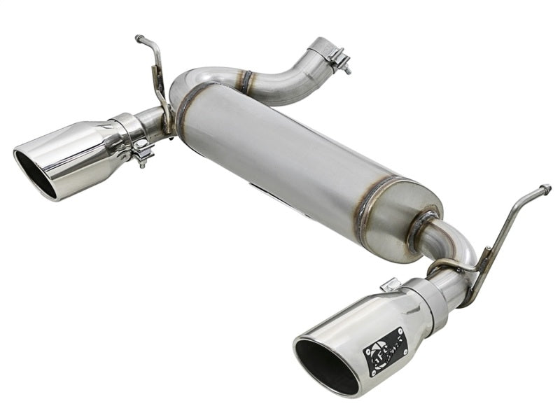 aFe Rebel Series 2.5in 409 SS Axle-Back Exhaust w/Polished Tips 07+ Jeep Wrangler (JK) V6 3.6L/3.8L - eliteracefab.com