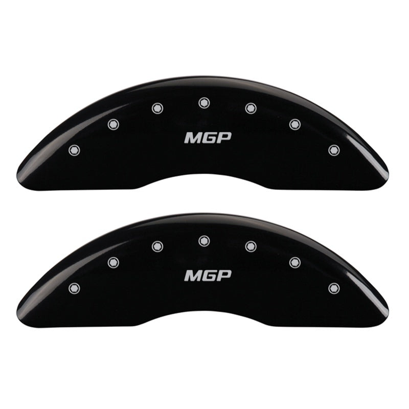 MGP 2 Caliper Covers Engraved Front MGP Black Finish Silver Characters 2007 GMC Canyon MGP