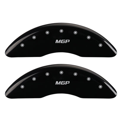 MGP 2 Caliper Covers Engraved Front MGP Black Finish Silver Characters 2007 GMC Canyon MGP