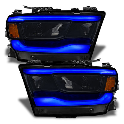 Oracle 19-21 Dodge RAM 1500 RGB+W Headlight DRL Upgrade Kit- Reflector LED Headlights - ColorSHIFT+W - eliteracefab.com