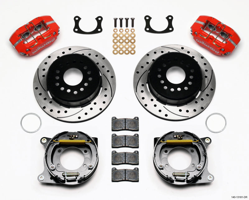 Wilwood Dynapro Lug Mount P/S P-B Kit Drilled-Red New Big Ford 2.50in Offset Wilwood