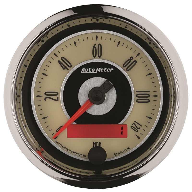 AutoMeter Gauge Speedometer 3-3/8in. 120MPH Elec. Programmable Cruiser 1186