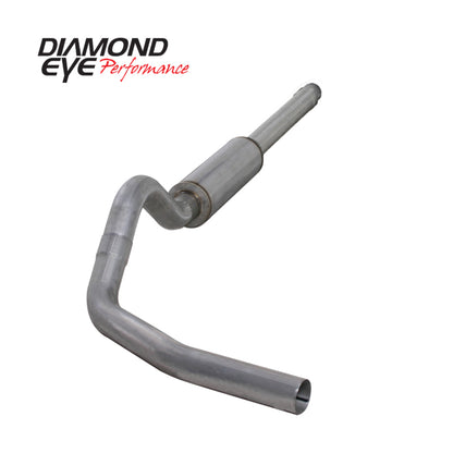 DIAMOND EYE 4" ALUMINIZED CAT BACK SINGLE 94-97 7.3L FORD POWERSTROKE K4310A - Diamond Eye Muffler - eliteracefab.com