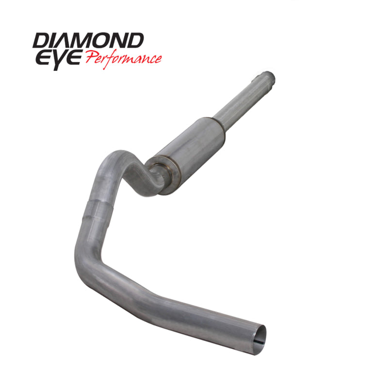 DIAMOND EYE 4" ALUMINIZED CAT BACK SINGLE 94-97 7.3L FORD POWERSTROKE K4310A - Diamond Eye Muffler - eliteracefab.com