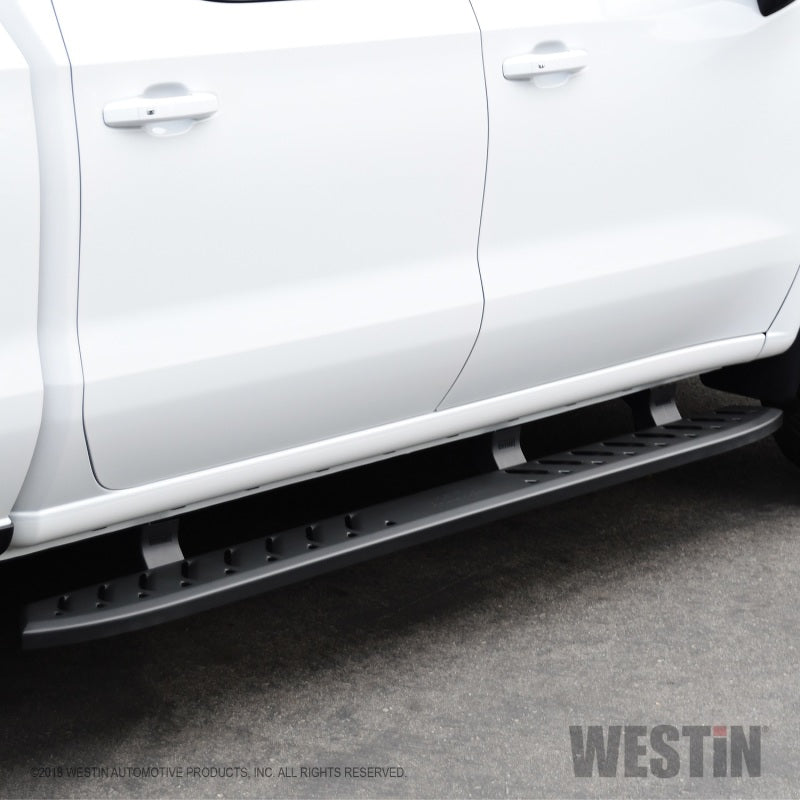 Westin 2019 Chevrolet Silverado/Sierra 1500 Crew Cab Thrasher Running Boards - Textured Black - eliteracefab.com