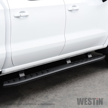 Westin 2019 Chevrolet Silverado/Sierra 1500 Crew Cab Thrasher Running Boards - Textured Black - eliteracefab.com