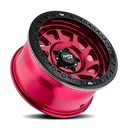 Dirty Life 9313 Enigma Race 17x9 / 5x127 BP / -12mm Offset / 78.1mm Hub Crimson Candy Red Wheel