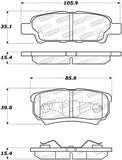 StopTech Premium Ceramic Rear Brake Pads - 308.10370