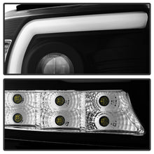 Load image into Gallery viewer, Spyder GMC Sierra 14-16 Projector Headlights Light Bar DRL Blk PRO-YD-GS14V2-LBDRL-BK - eliteracefab.com