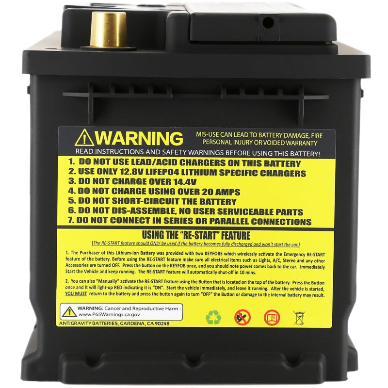 Antigravity H7/Group 94R Lithium Car Battery w/Re-Start - eliteracefab.com