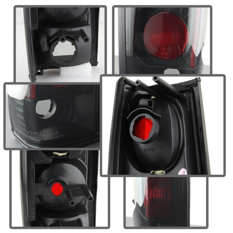 Spyder Nissan Hardbody 86-97 Euro Style Tail Lights Black Smoke ALT-YD-NH86-BSM - eliteracefab.com