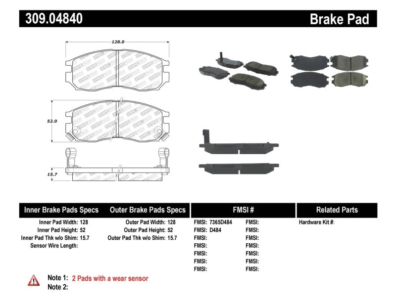 StopTech Performance 4/89-99 Mitsubishi Eclipse GST Front Brake Pads - eliteracefab.com