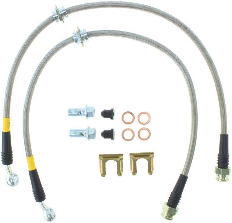 StopTech 02-07 WRX Stainless Steel Rear Brake Lines - eliteracefab.com