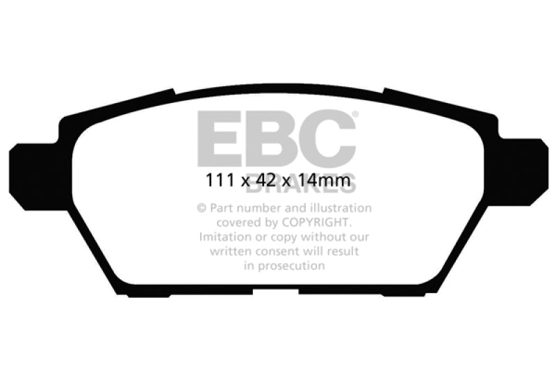 EBC 06-09 Ford Fusion 2.3 Greenstuff Rear Brake Pads - eliteracefab.com