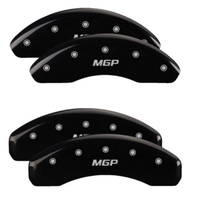 MGP 4 Caliper Covers Engraved Front & Rear MGP Black Finish Silver Char 2019 Toyota CH-R MGP