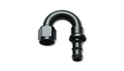 Vibrant -6AN Push-On 180 Deg Hose End Fitting - Aluminum - eliteracefab.com