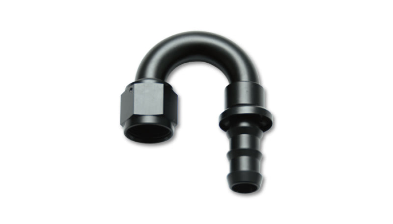 Vibrant -10AN Push-On 180 Deg Hose End Fitting - Aluminum - eliteracefab.com