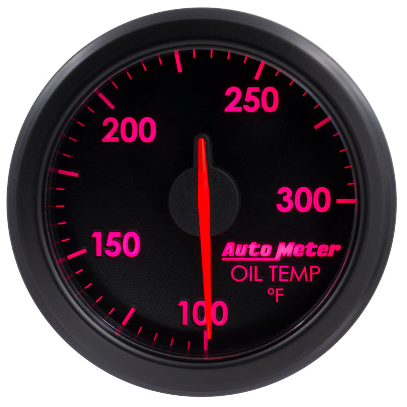 Autometer Airdrive 2-1/6in Oil Temp Gauge 100-300 Degrees F - Black 9140-T