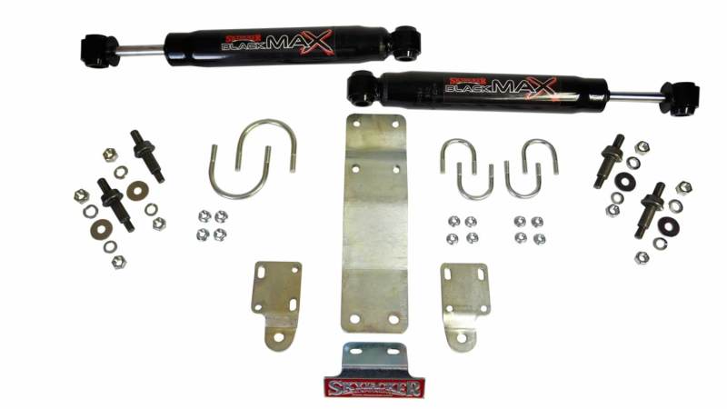 Skyjacker 2007-2017 Jeep Wrangler (JK) (Use w/ OEM Tie Rods) Dual Steering Damper Kit w/ Black Max - eliteracefab.com