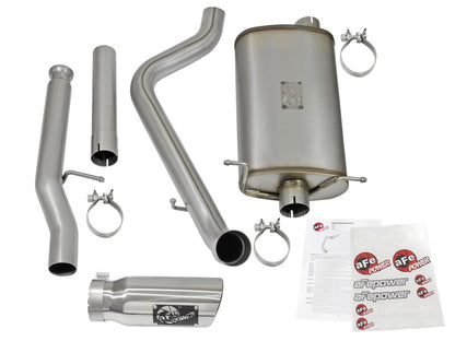 aFe MACHForce XP Exhausts Cat-Back Polished Tips 09-17 GM Silverado 1500 4.3/5.3L RegCab SB/LB aFe