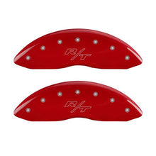 Load image into Gallery viewer, MGP 4 Caliper Covers Engraved Front &amp; Rear Vintage Style/RT Red finish silver ch - eliteracefab.com