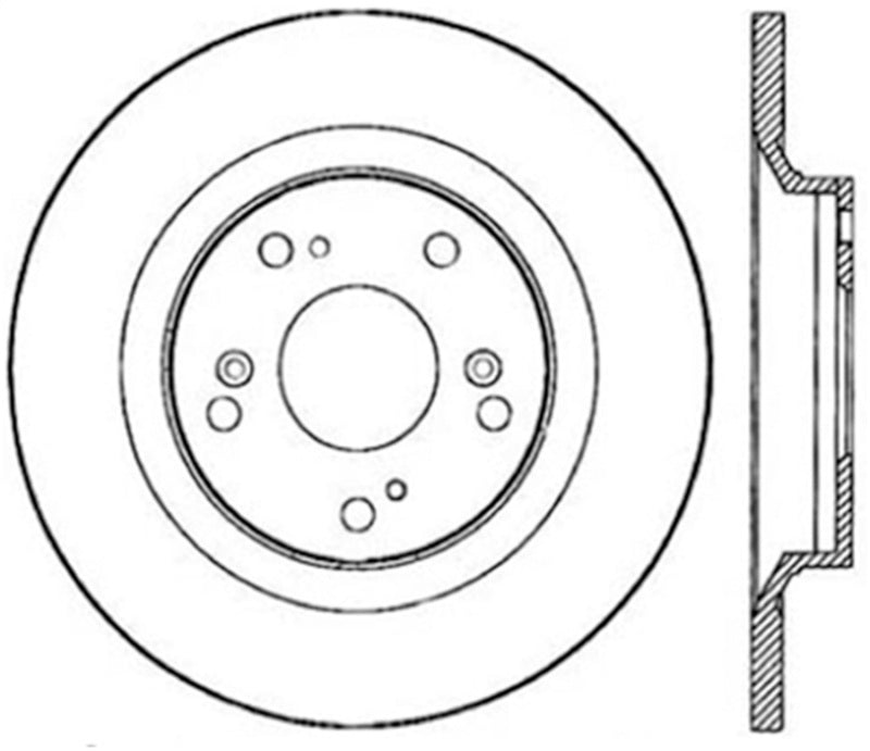 StopTech Power Slot 00-09 Honda S2000 CRYO Rear Right Slotted Rotor Stoptech