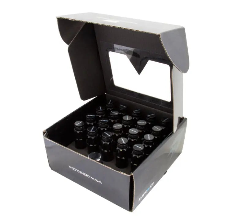 NRG 700 Series M12 X 1.25 Steel Lug Nut w/Dust Cap Cover Set 21 Pc w/Locks & Lock Socket - Black - eliteracefab.com