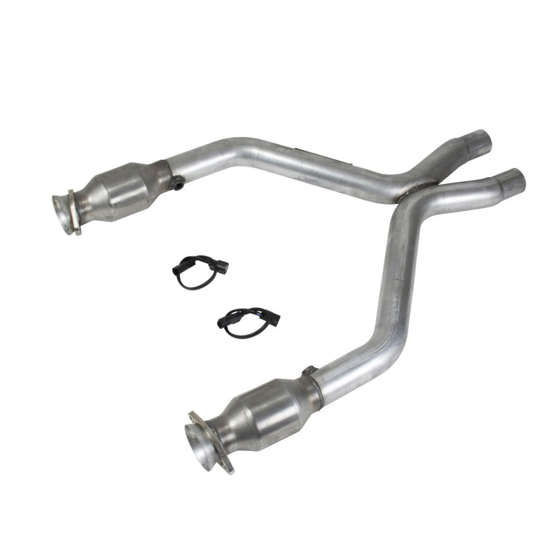 BBK 11-14 Mustang 3.7 V6 Short Mid X Pipe With Catalytic Converters 2-1/2 For BBK Long Tube Headers - eliteracefab.com