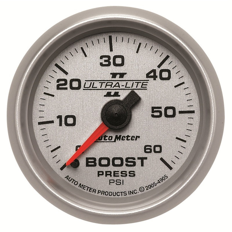 Autometer Ultra-Lite II 52mm 0-60 PSI Mechanical Boost Gauge 4905