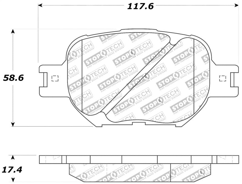 StopTech Performance 05-08 Scion tC/ 01-05 Celica GT/ 00-05 Celica GT-S Front Brake Pads - eliteracefab.com