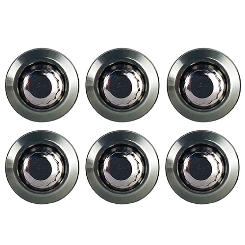 BLOX Racing New Fender Washers Kit M6 12pt - 6pc Large Diameter Gun Metal BLOX Racing