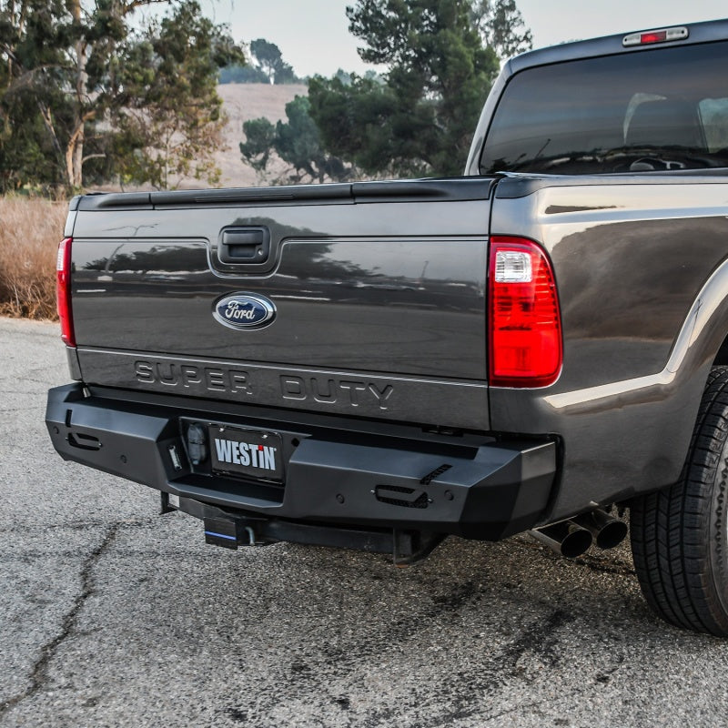 Westin 11-16 Ford F-250/350/450/550 Super Duty Pro-Series Rear Bumper - Textured Black