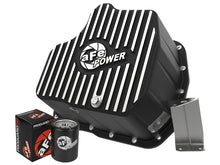 Load image into Gallery viewer, AFE POWER Pro Series Engine Oil Pan Black w/ Machined Fins 2001-2010 Chevrolet Silverado/GMC Sierra 2500HD/3500HD - 46-70332