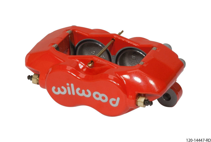 Wilwood Caliper-Forged DynaliteI w/Dust Seal-Red 1.75in Pistons .81in Disc Wilwood