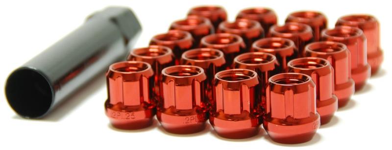 WHEEL MATE MUTEKI OPEN END LUG NUTS – RED 12×1.25 - eliteracefab.com