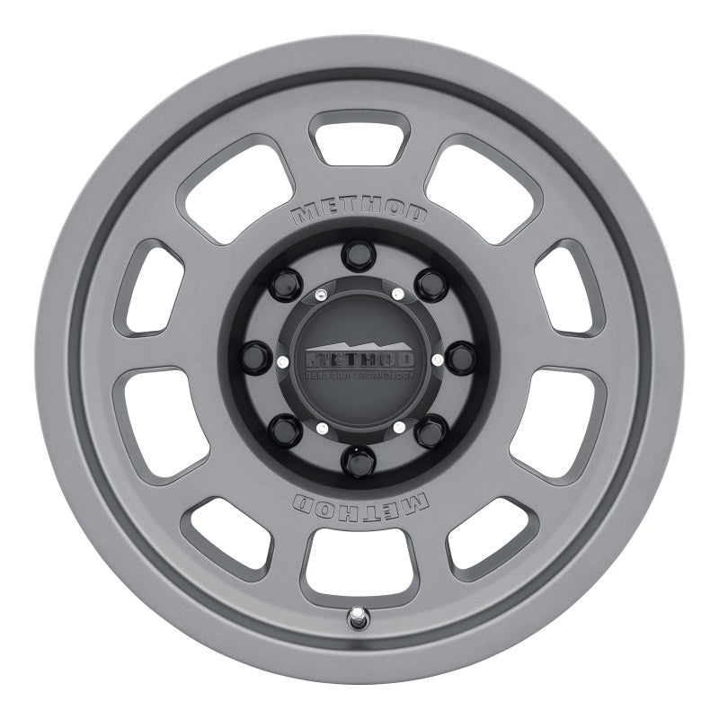 Method MR705 17x8.5 0mm Offset 8x6.5 130.81mm CB Titanium Wheel - eliteracefab.com