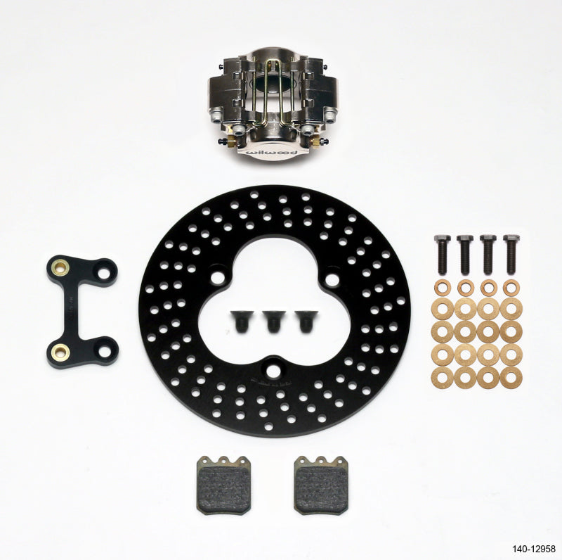 Wilwood Dynapro Single LW Left Front Kit - Midget 10.20in Aluminum Drilled Rotor Wilwood