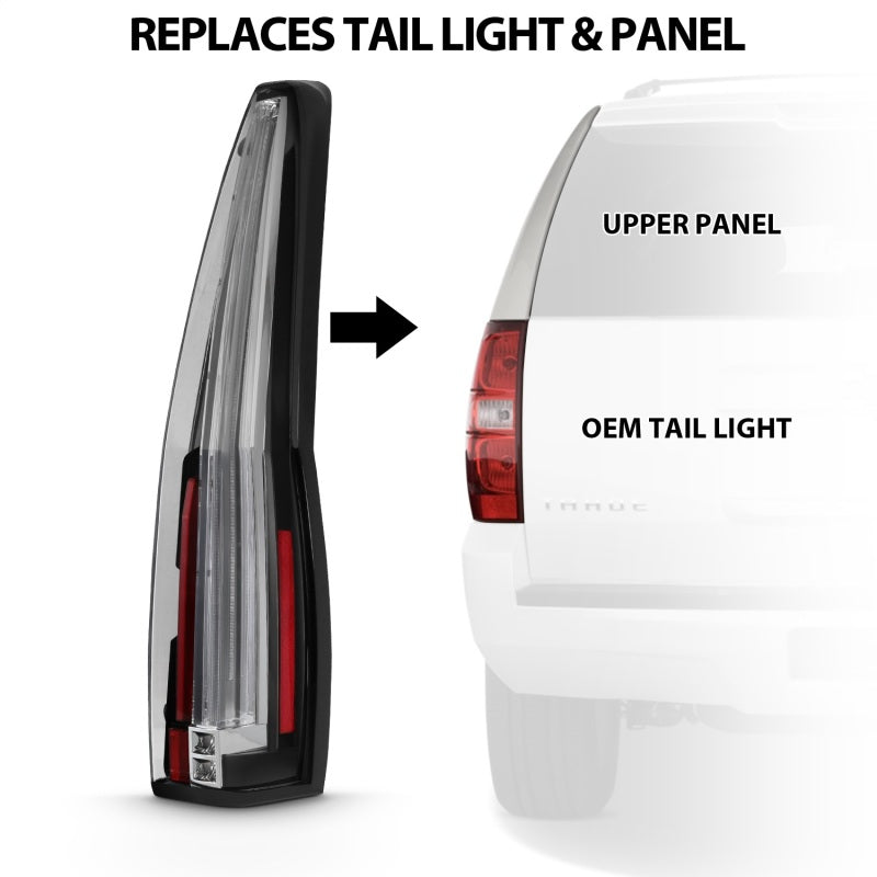 ANZO 2007-2014 Chevrolet TahOE Led Taillights Red/Clear - eliteracefab.com