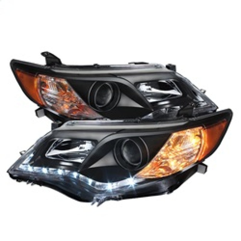 Spyder Toyota Camry 12-14 Projector Headlights DRL Blk High 9005 (Not Included PRO-YD-TCAM12-DRL-BK - eliteracefab.com