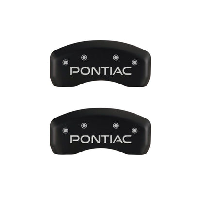 MGP 4 Caliper Covers Engraved Front & Rear Pontiac Red finish silver ch MGP